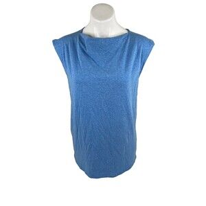 Culture Code Women Medium Blue Blouse Sleeveless Twist Strap Back NWT
